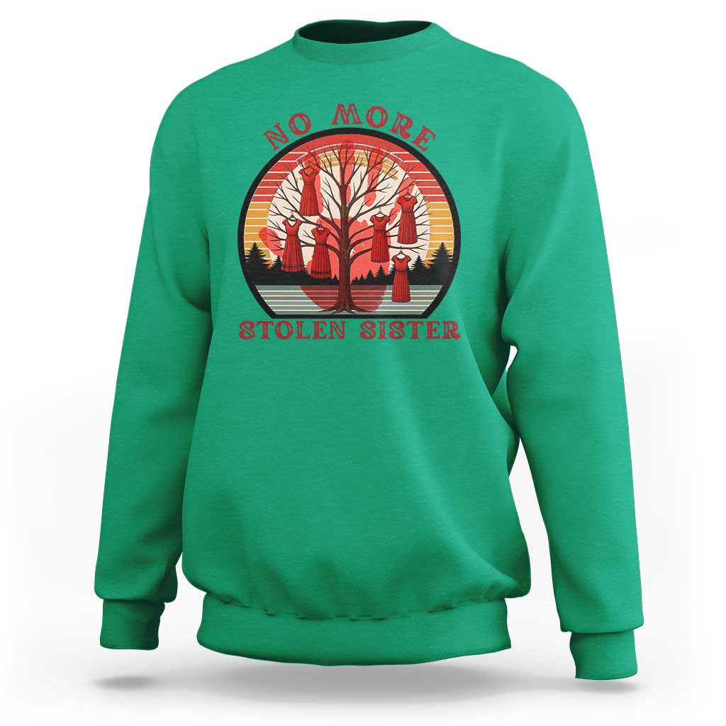 No More Stolen Sister Sweatshirt Red Hand MMIW Awareness America Native - Wonder Print Shop