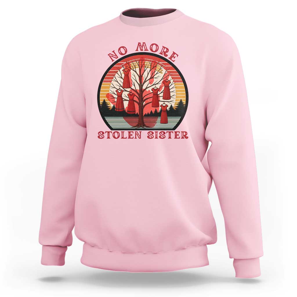 No More Stolen Sister Sweatshirt Red Hand MMIW Awareness America Native - Wonder Print Shop