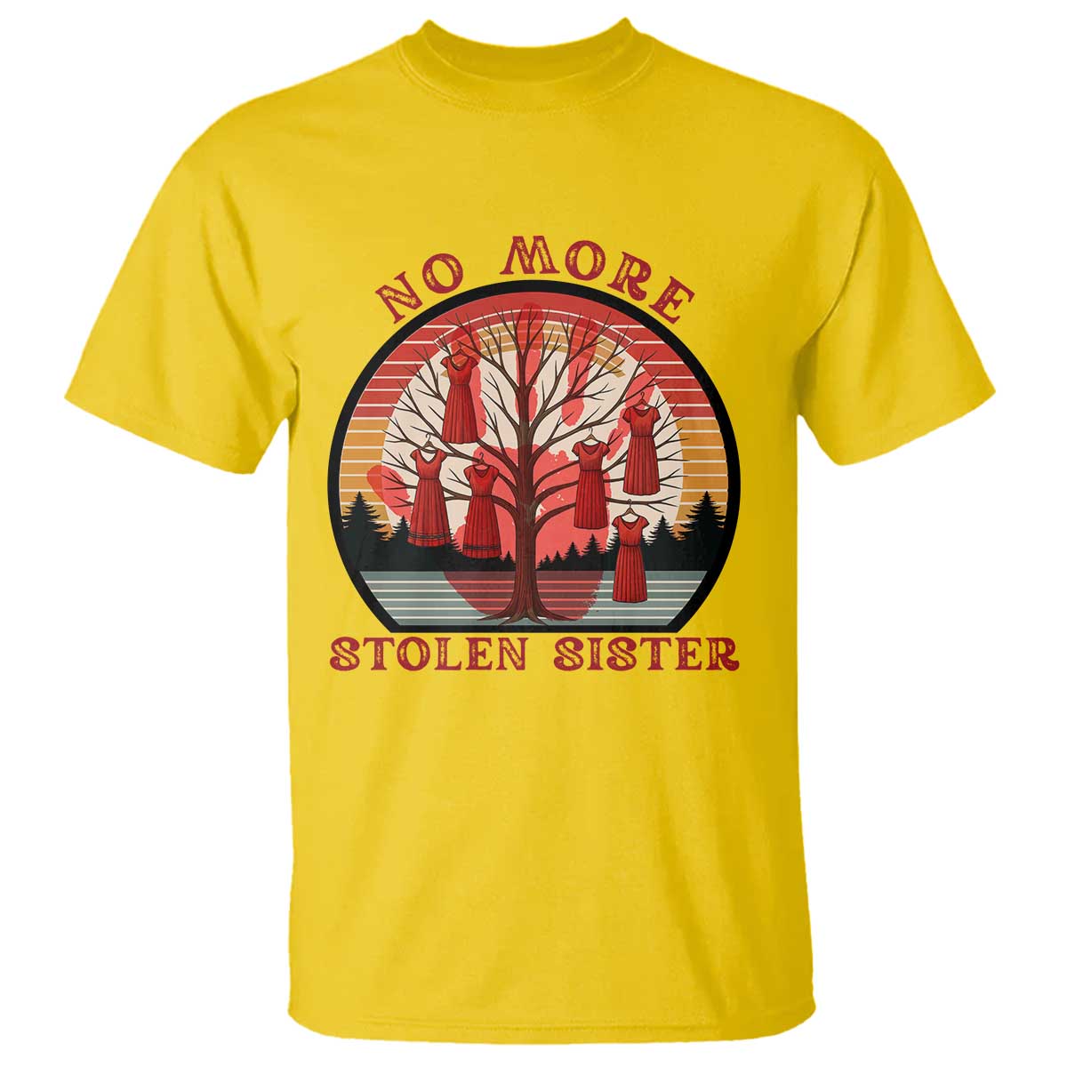No More Stolen Sister T Shirt Red Hand MMIW Awareness America Native - Wonder Print Shop