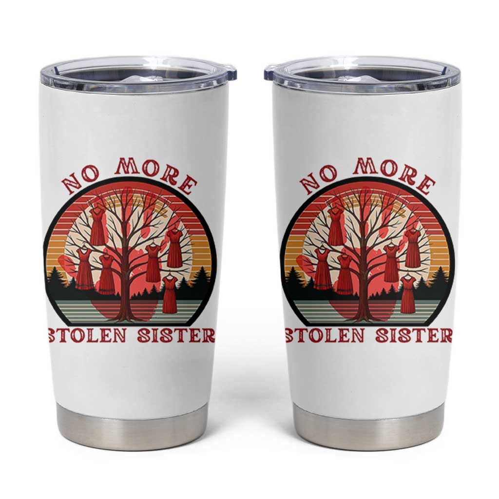 No More Stolen Sister Tumbler Cup Red Hand MMIW Awareness America Native