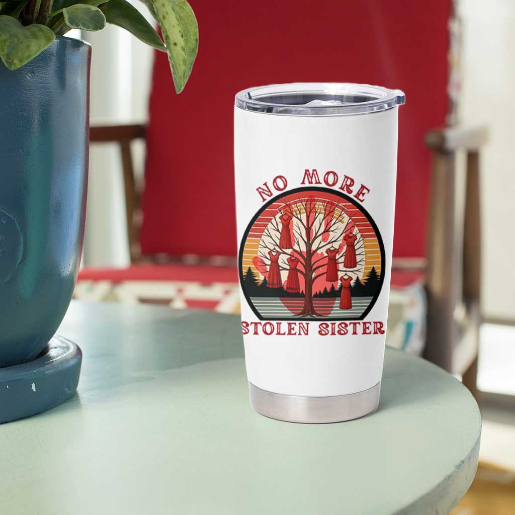 No More Stolen Sister Tumbler Cup Red Hand MMIW Awareness America Native
