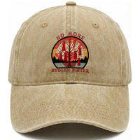 No More Stolen Sister Washed Cotton Baseball Cap Red Hand MMIW Awareness America Native