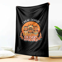Native American Child Throw Blanket I Wear Orange For Every Native Child - Wonder Print Shop