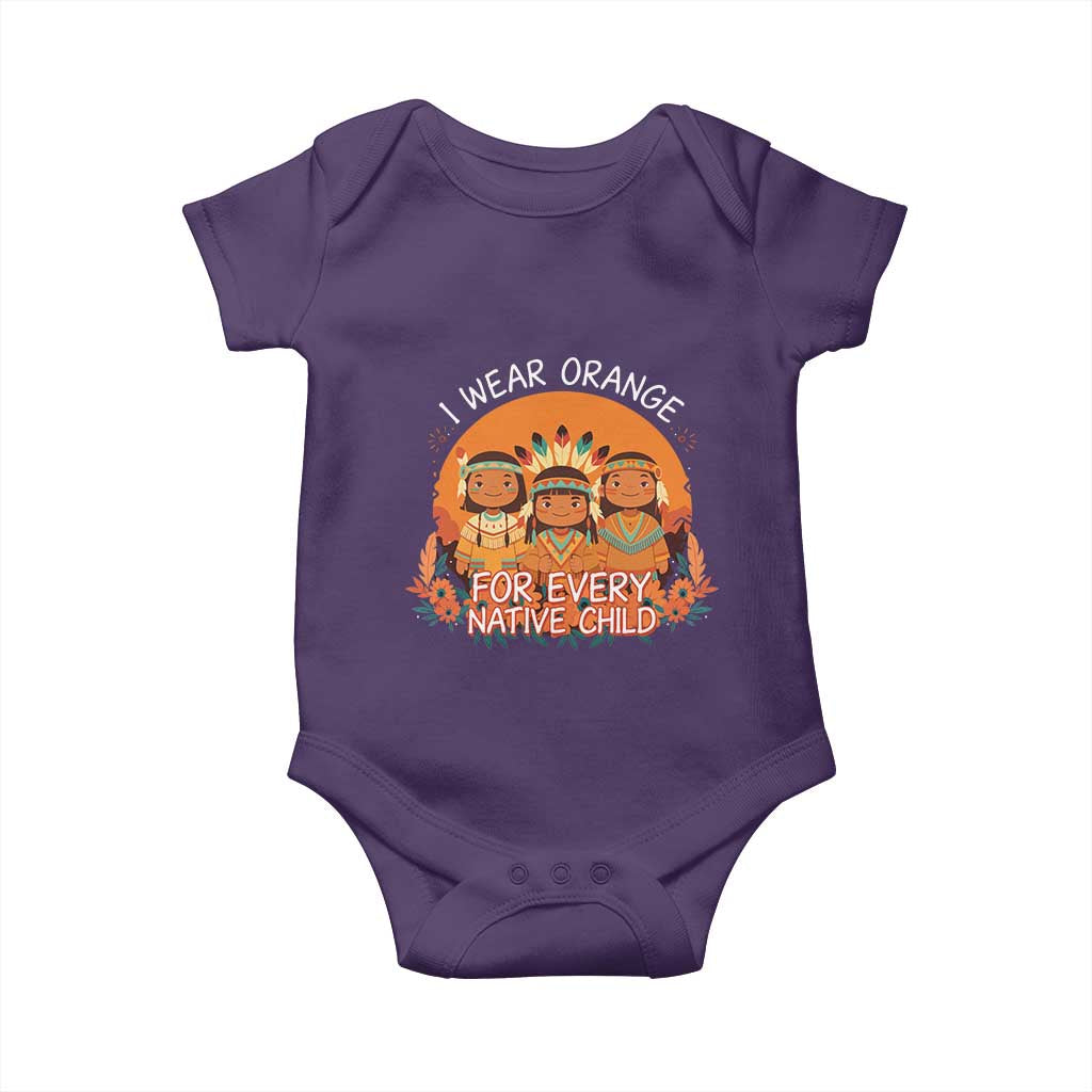Native American Child Baby Onesie I Wear Orange For Every Native Child - Wonder Print Shop