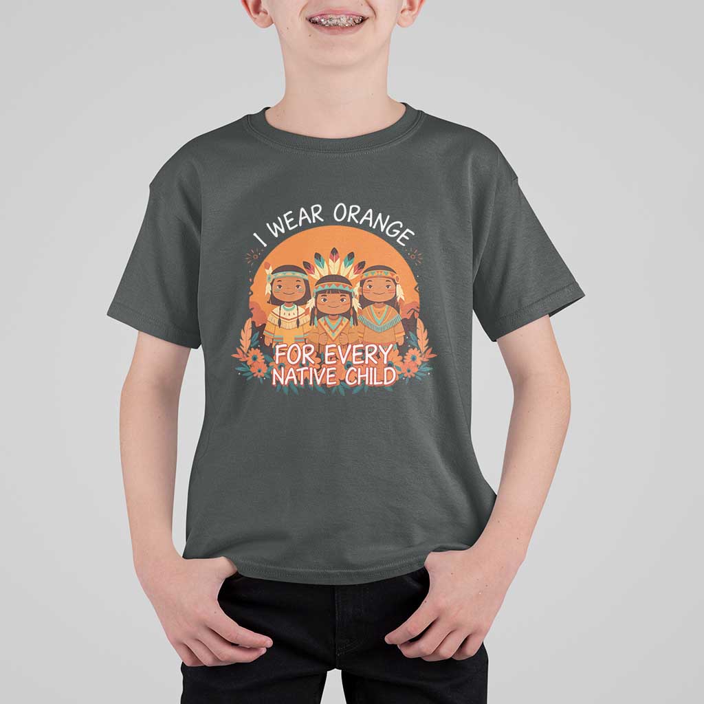 Native American Child T Shirt For Kid I Wear Orange For Every Native Child - Wonder Print Shop