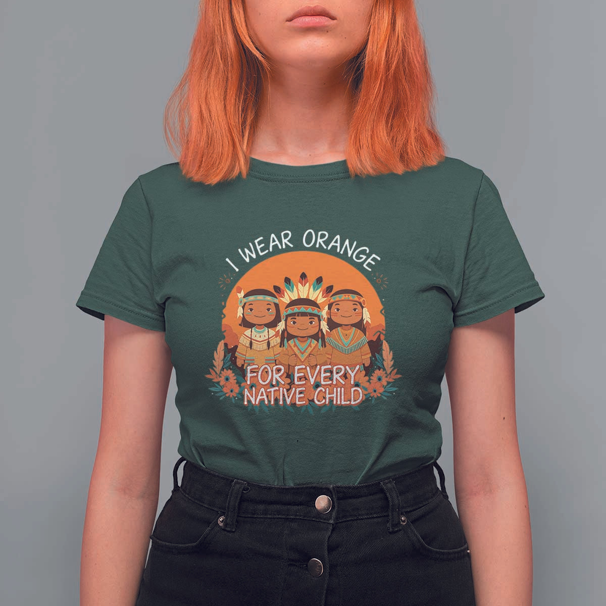 Native American Child T Shirt For Women I Wear Orange For Every Native Child - Wonder Print Shop