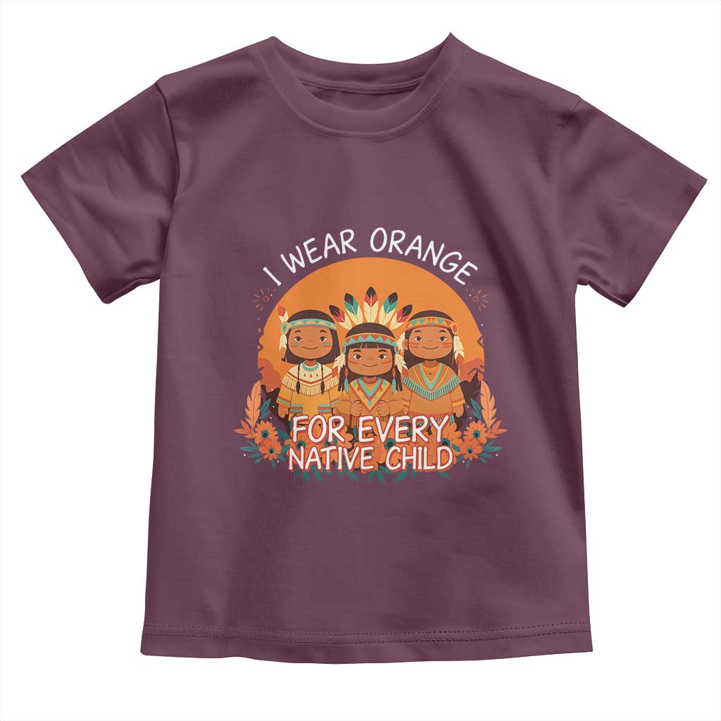 Native American Child Toddler T Shirt I Wear Orange For Every Native Child - Wonder Print Shop