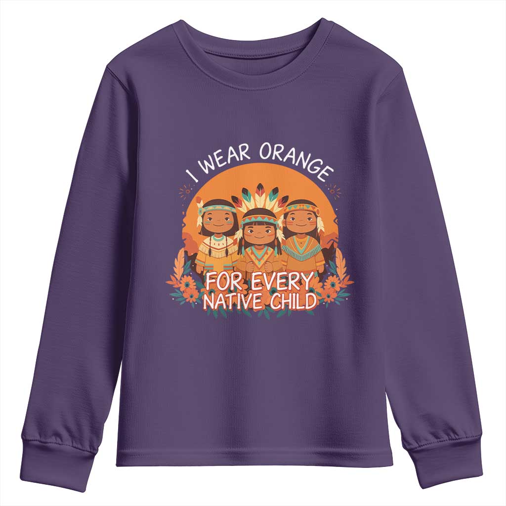 Native American Child Youth Sweatshirt I Wear Orange For Every Native Child - Wonder Print Shop