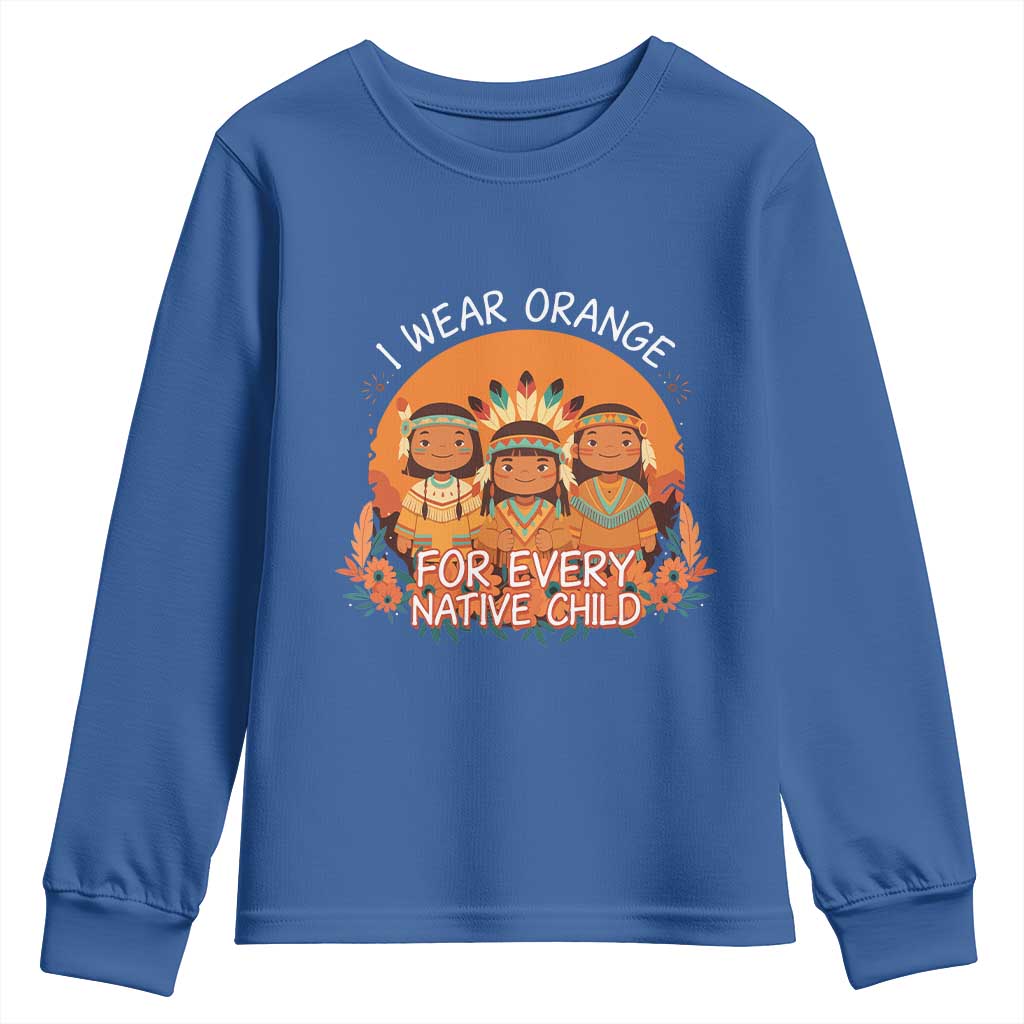 Native American Child Youth Sweatshirt I Wear Orange For Every Native Child - Wonder Print Shop