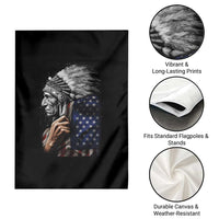 Indian Chief Native American USA Flag Garden Flag - Wonder Print Shop