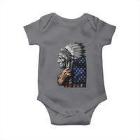 Indian Chief Native American USA Flag Baby Onesie - Wonder Print Shop