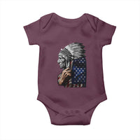 Indian Chief Native American USA Flag Baby Onesie - Wonder Print Shop