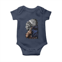 Indian Chief Native American USA Flag Baby Onesie - Wonder Print Shop