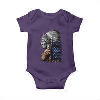 Indian Chief Native American USA Flag Baby Onesie - Wonder Print Shop