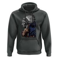 Indian Chief Native American USA Flag Hoodie - Wonder Print Shop