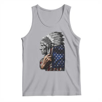 Indian Chief Native American USA Flag Tank Top - Wonder Print Shop