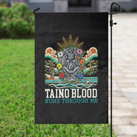 Indigenous Taino Warrior Puerto Rico Carribbean Culture Garden Flag Taino Blood Runs Through Me - Wonder Print Shop
