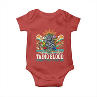 Indigenous Taino Warrior Puerto Rico Carribbean Culture Baby Onesie Taino Blood Runs Through Me - Wonder Print Shop