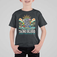 Indigenous Taino Warrior Puerto Rico Carribbean Culture T Shirt For Kid Taino Blood Runs Through Me - Wonder Print Shop