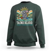 Indigenous Taino Warrior Puerto Rico Carribbean Culture Sweatshirt Taino Blood Runs Through Me - Wonder Print Shop