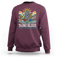 Indigenous Taino Warrior Puerto Rico Carribbean Culture Sweatshirt Taino Blood Runs Through Me - Wonder Print Shop