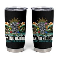 Indigenous Taino Warrior Puerto Rico Carribbean Culture Tumbler Cup Taino Blood Runs Through Me