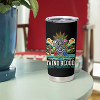 Indigenous Taino Warrior Puerto Rico Carribbean Culture Tumbler Cup Taino Blood Runs Through Me