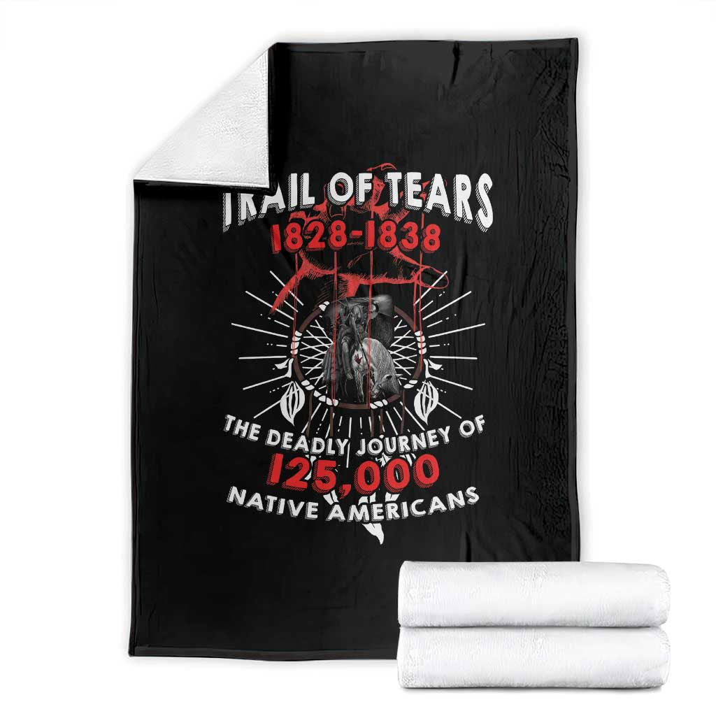 Native American Trail Of Tears Deadly Journey Throw Blanket - Wonder Print Shop
