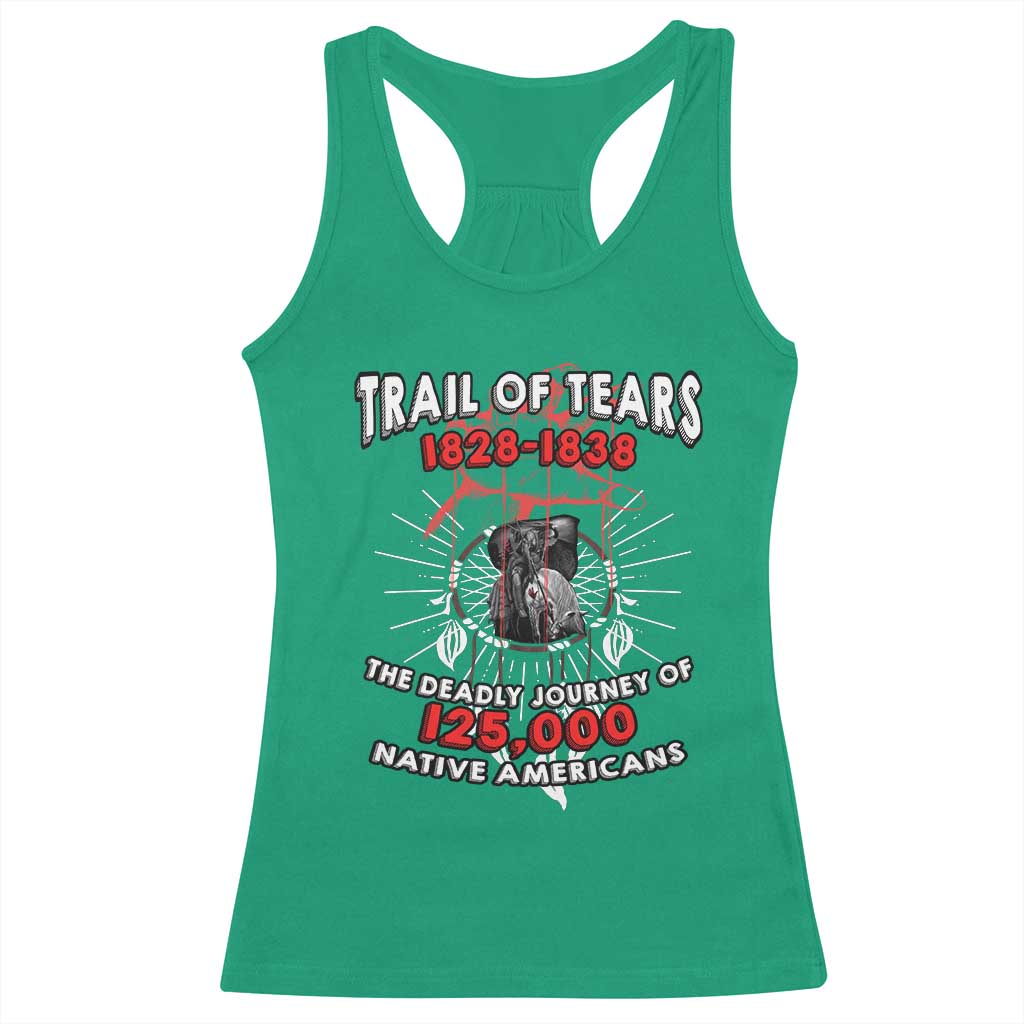 Native American Trail Of Tears Deadly Journey Racerback Tank Top - Wonder Print Shop