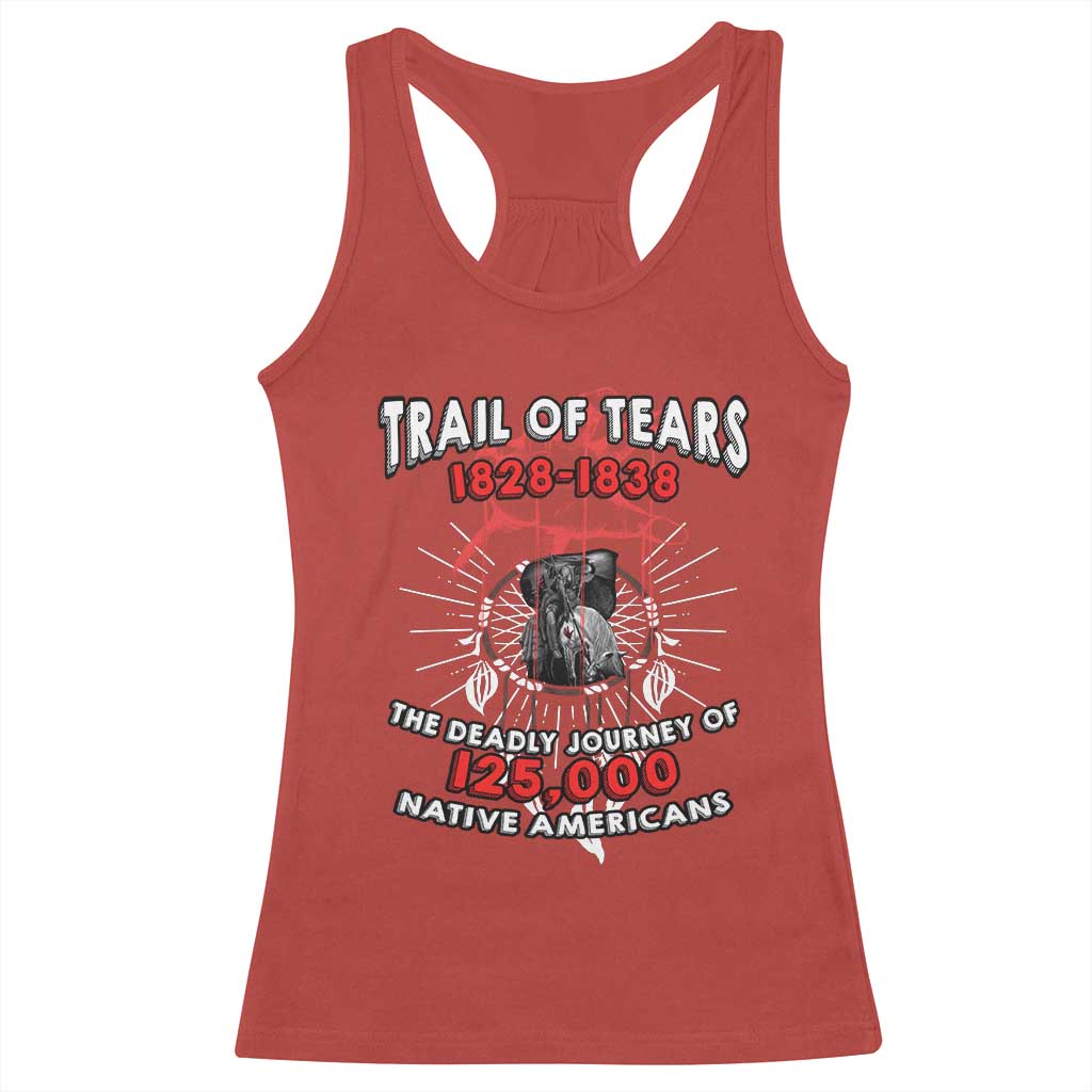 Native American Trail Of Tears Deadly Journey Racerback Tank Top - Wonder Print Shop