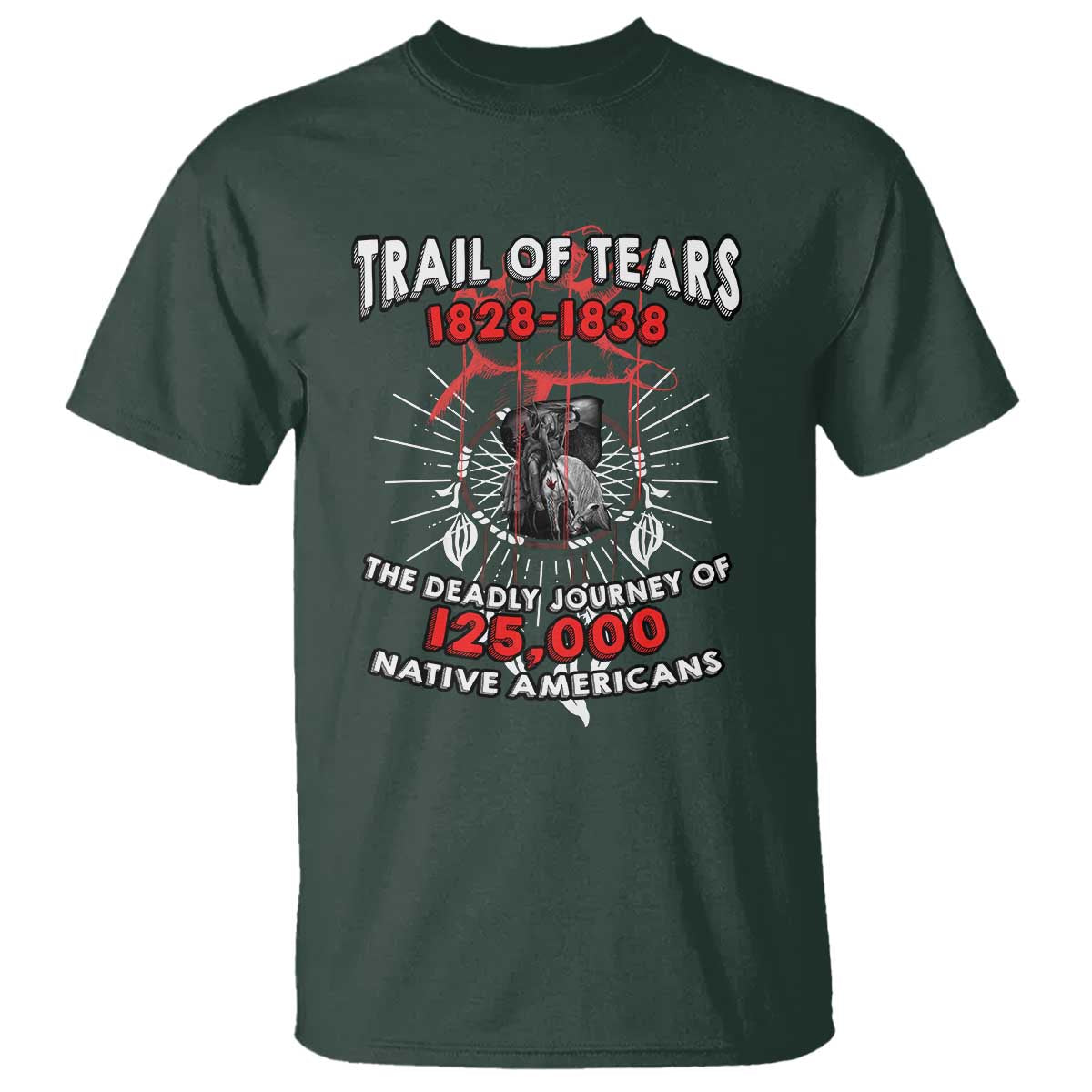 Native American Trail Of Tears Deadly Journey T Shirt - Wonder Print Shop