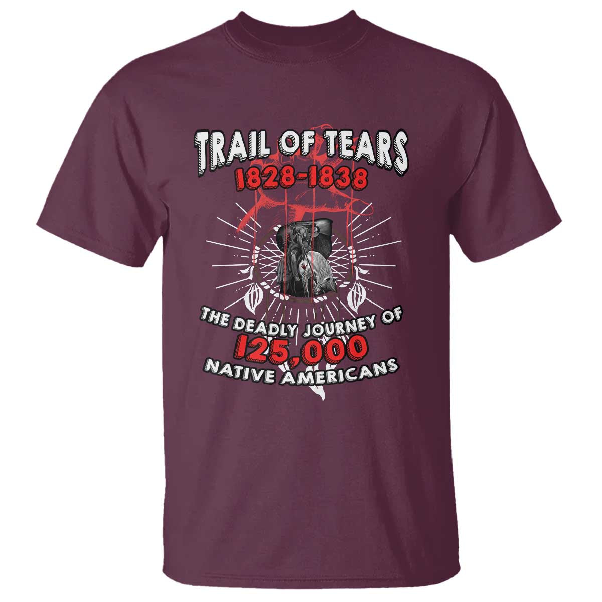 Native American Trail Of Tears Deadly Journey T Shirt - Wonder Print Shop