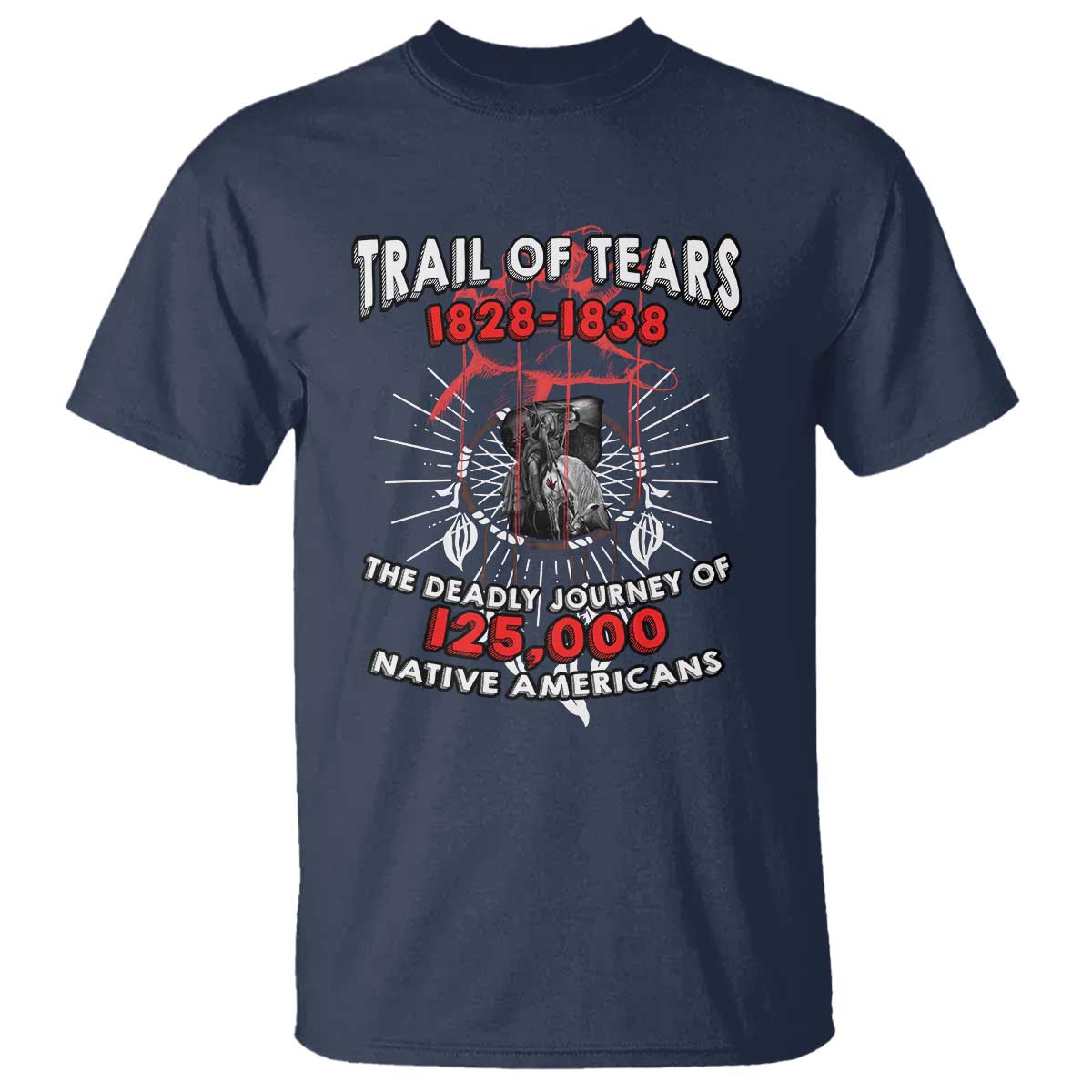 Native American Trail Of Tears Deadly Journey T Shirt - Wonder Print Shop