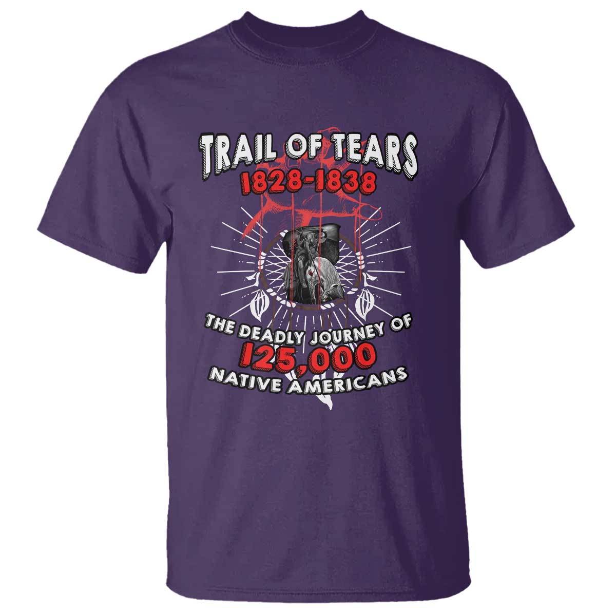 Native American Trail Of Tears Deadly Journey T Shirt - Wonder Print Shop