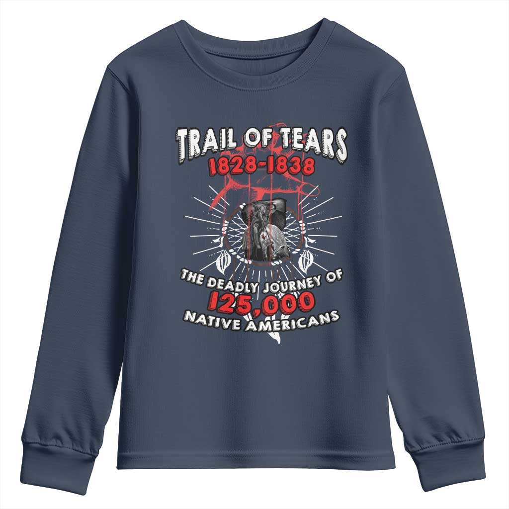 Native American Trail Of Tears Deadly Journey Youth Sweatshirt - Wonder Print Shop
