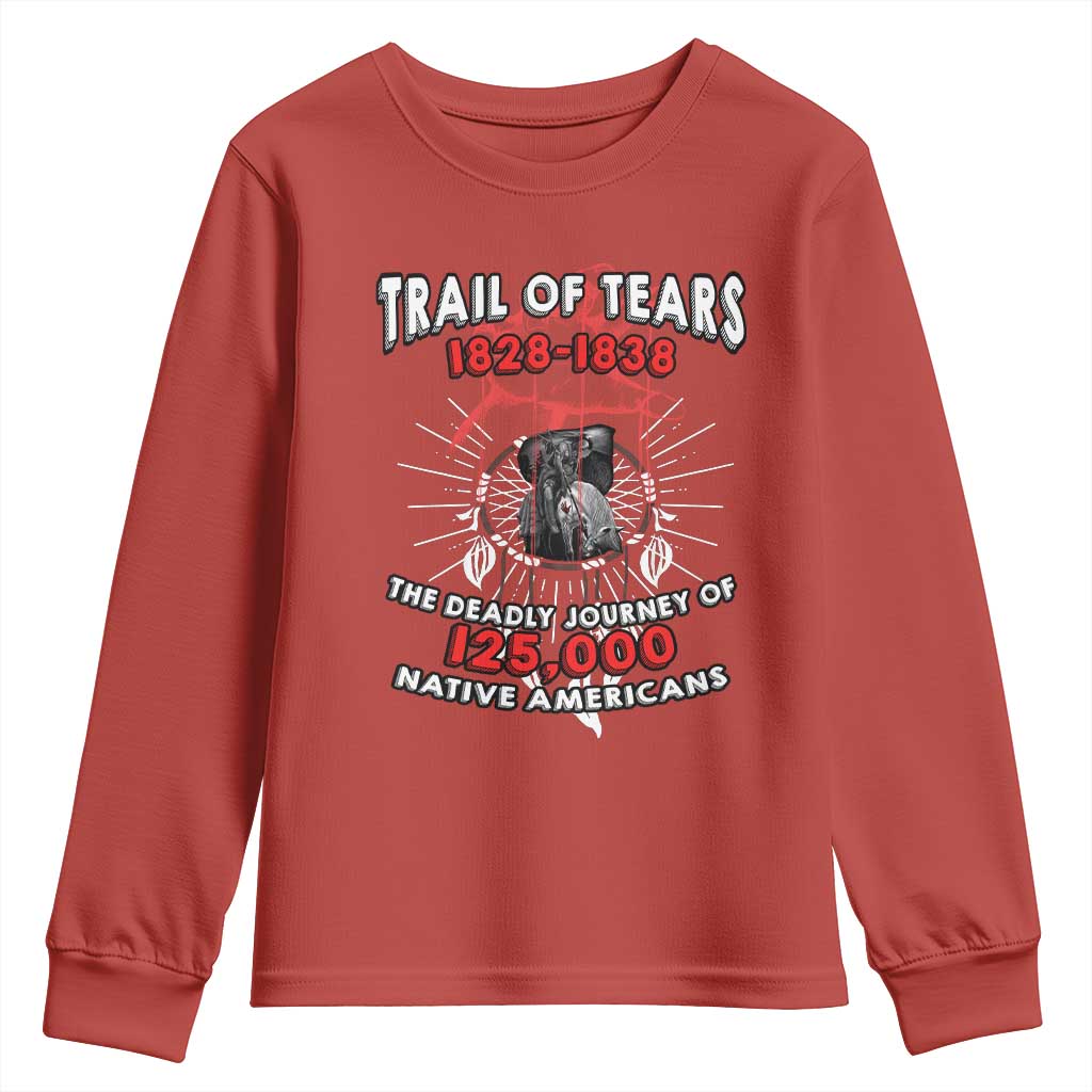 Native American Trail Of Tears Deadly Journey Youth Sweatshirt - Wonder Print Shop