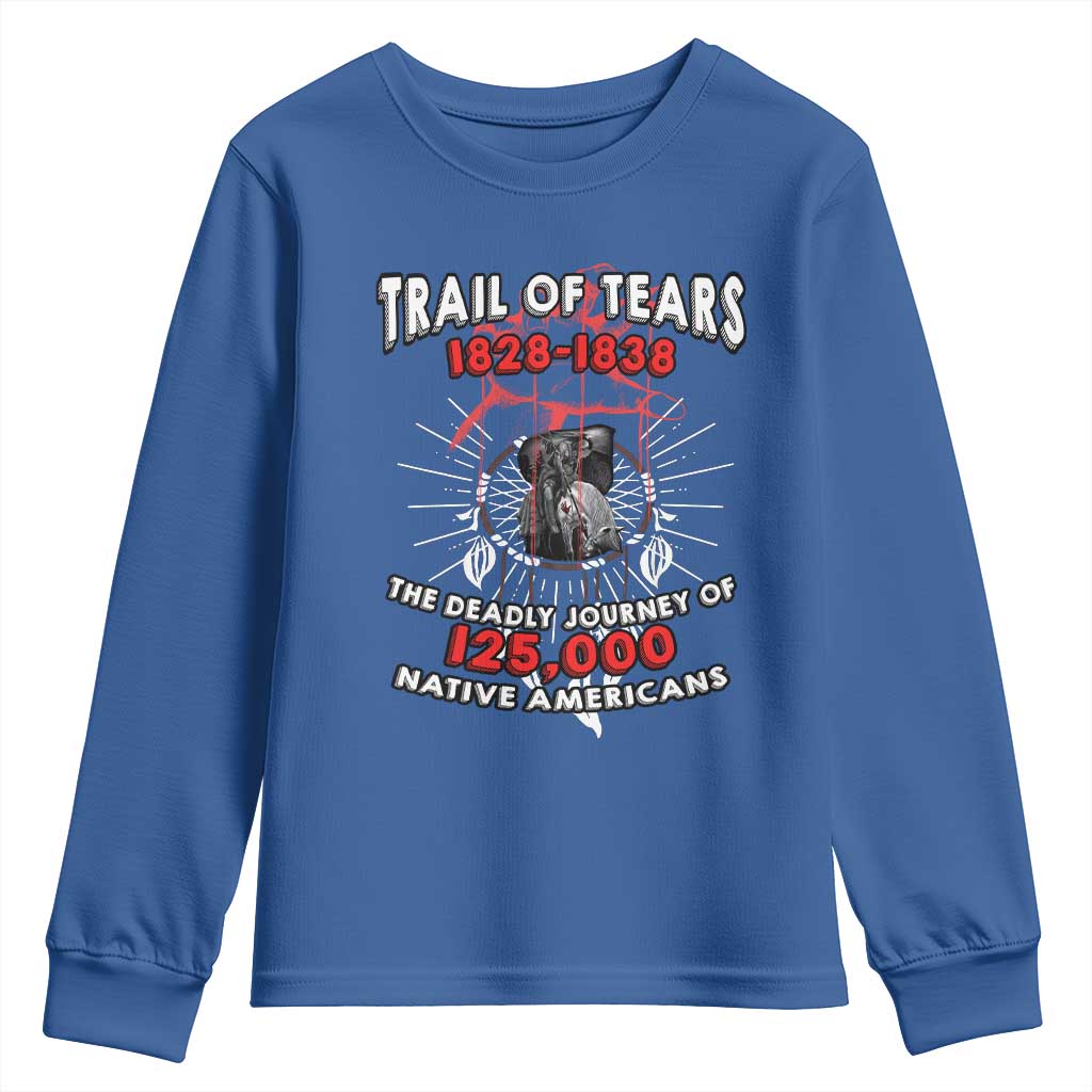Native American Trail Of Tears Deadly Journey Youth Sweatshirt - Wonder Print Shop