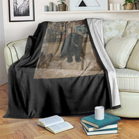 Spooky Biscuits Bakery Throw Blanket Funny Black Cat Halloween Gift