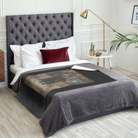 Spooky Biscuits Bakery Throw Blanket Funny Black Cat Halloween Gift