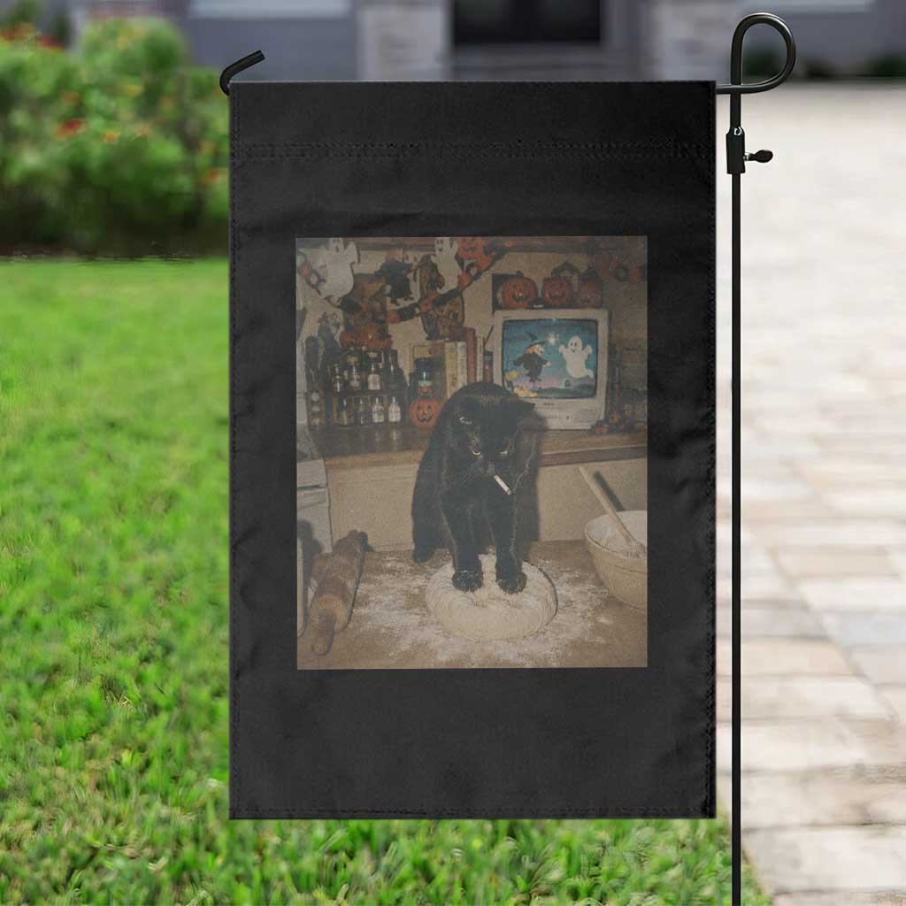 Spooky Biscuits Bakery Garden Flag Funny Black Cat Halloween Gift