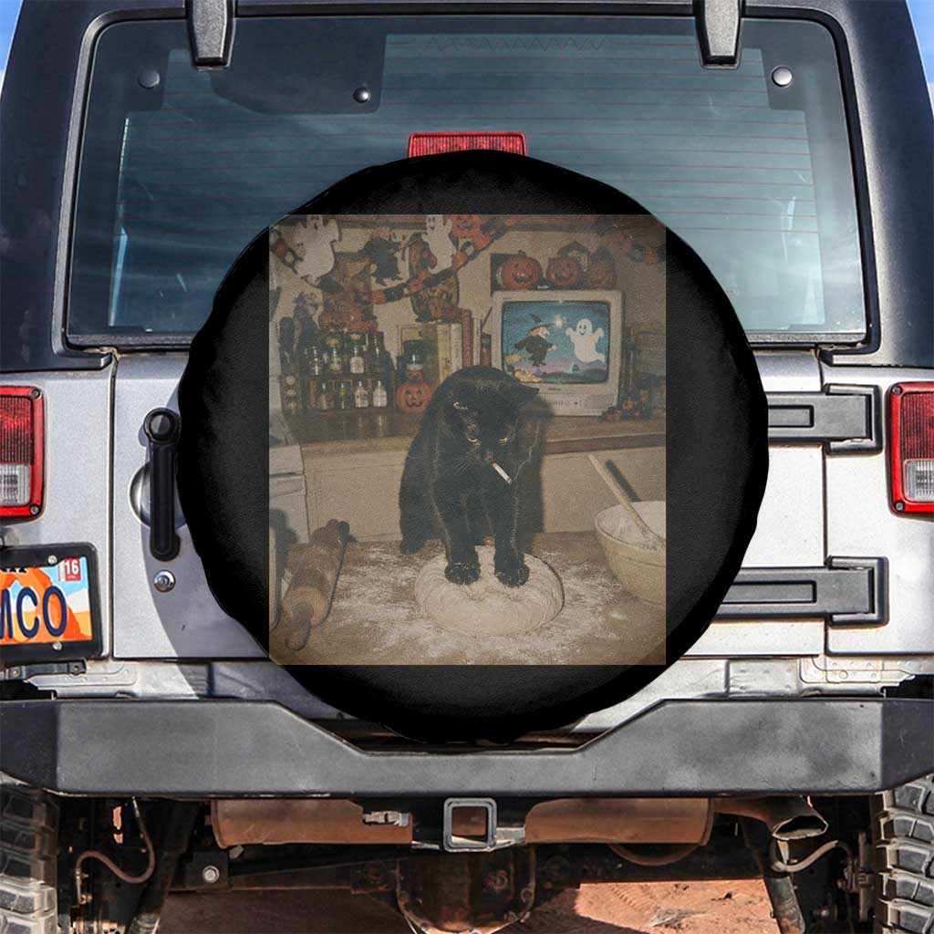 Spooky Biscuits Bakery Spare Tire Cover Funny Black Cat Halloween Gift