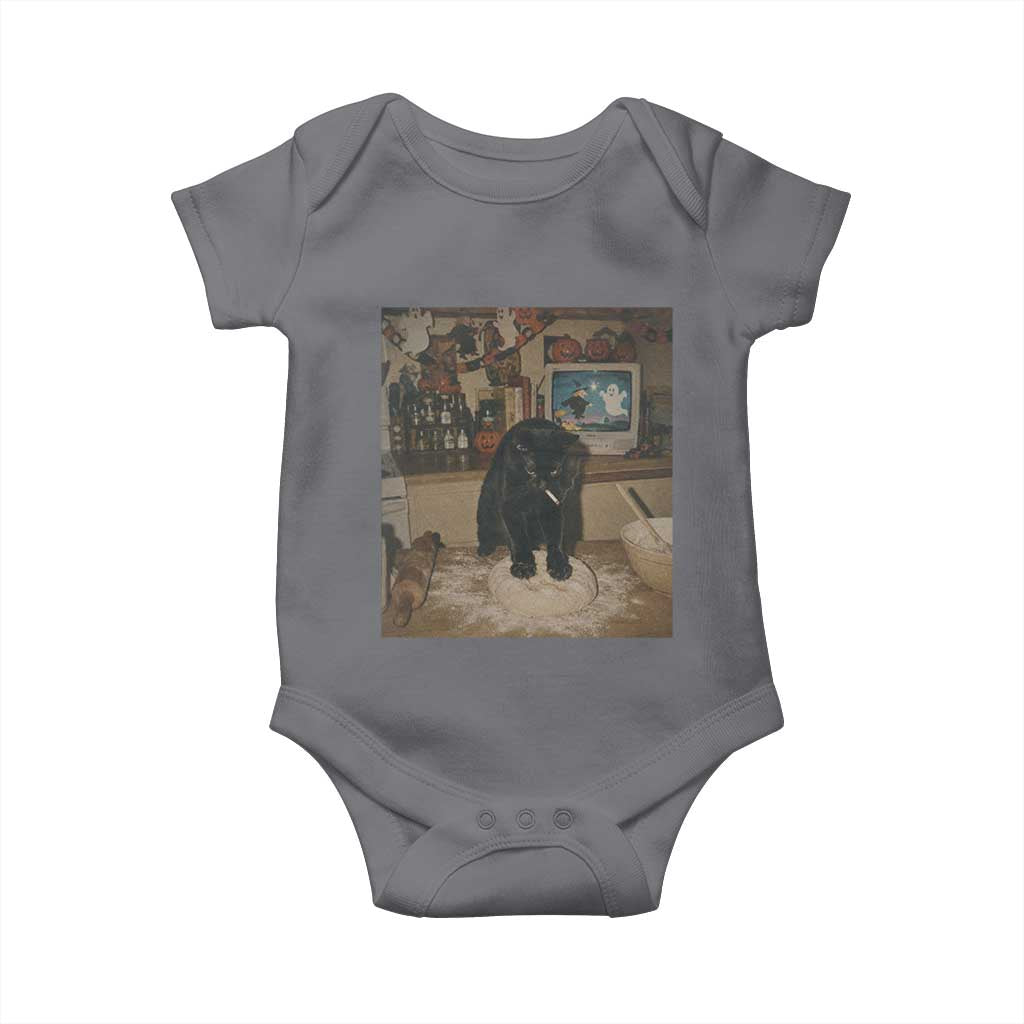 Spooky Biscuits Bakery Baby Onesie Funny Black Cat Halloween Gift