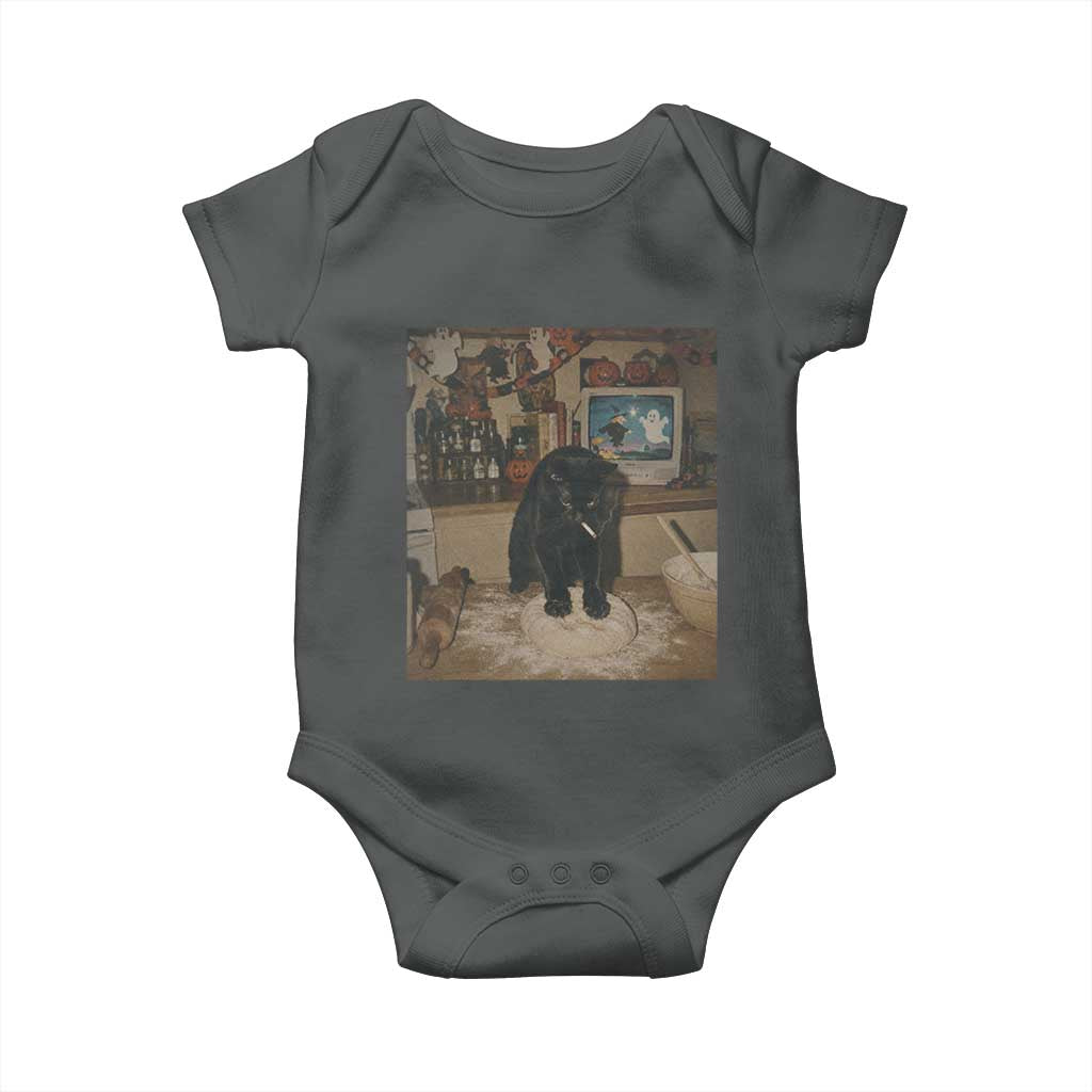 Spooky Biscuits Bakery Baby Onesie Funny Black Cat Halloween Gift