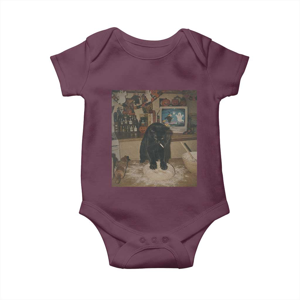 Spooky Biscuits Bakery Baby Onesie Funny Black Cat Halloween Gift