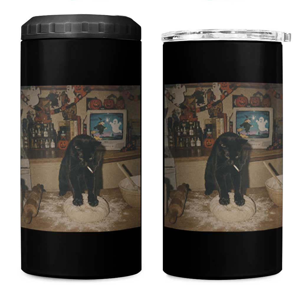 Spooky Biscuits Bakery 4 in 1 Can Cooler Tumbler Funny Black Cat Halloween Gift
