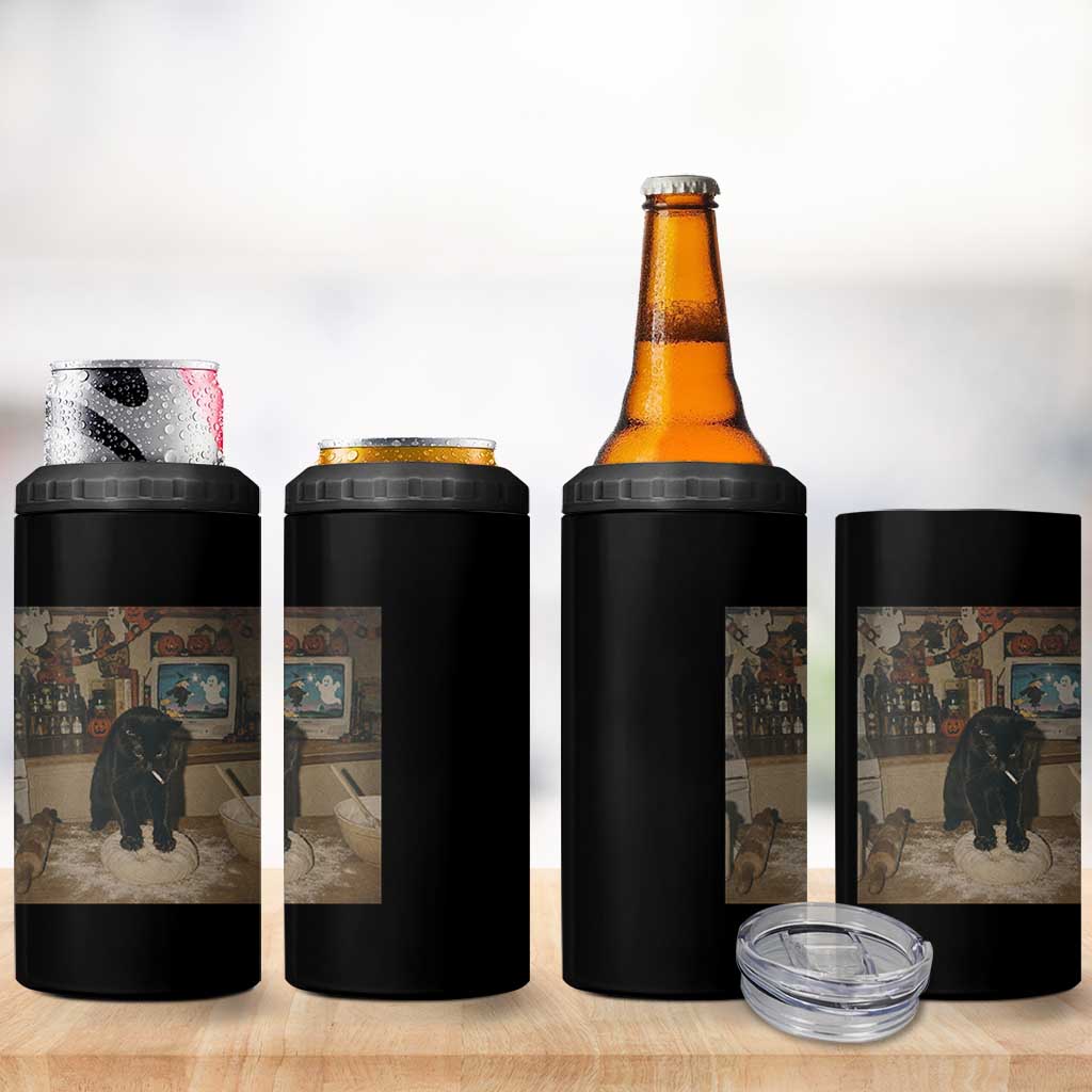Spooky Biscuits Bakery 4 in 1 Can Cooler Tumbler Funny Black Cat Halloween Gift