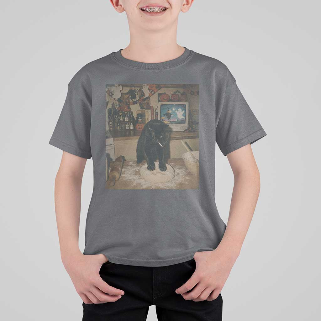 Spooky Biscuits Bakery T Shirt For Kid Funny Black Cat Halloween Gift