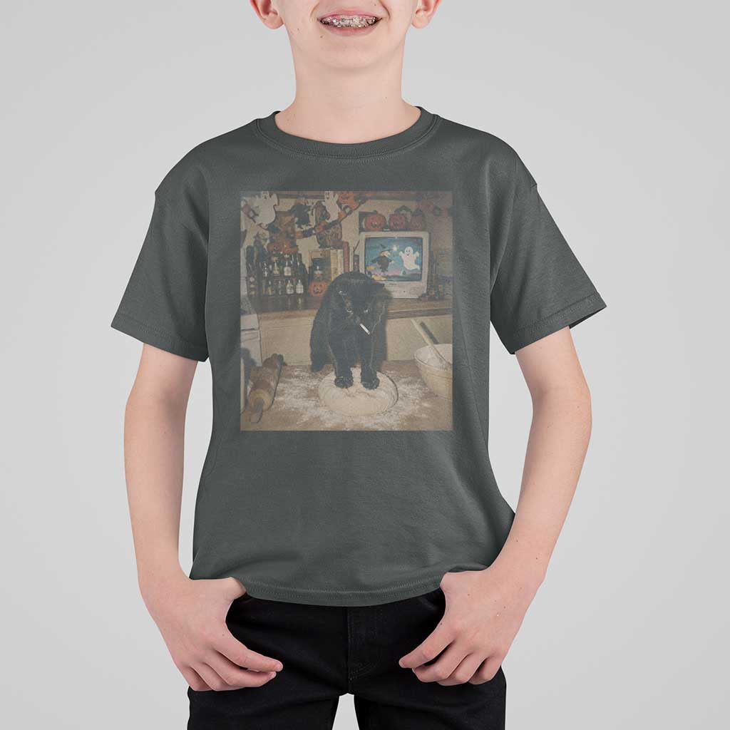 Spooky Biscuits Bakery T Shirt For Kid Funny Black Cat Halloween Gift