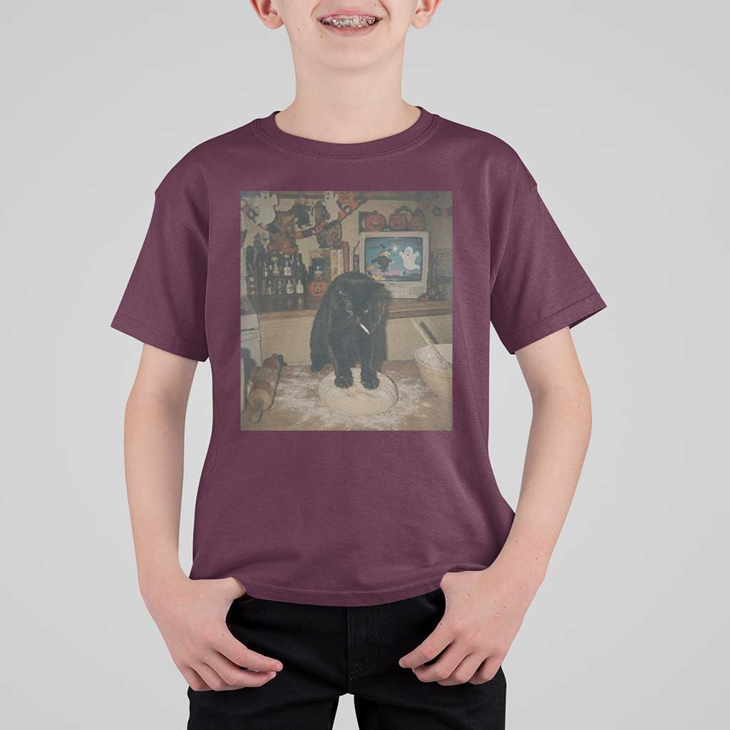 Spooky Biscuits Bakery T Shirt For Kid Funny Black Cat Halloween Gift