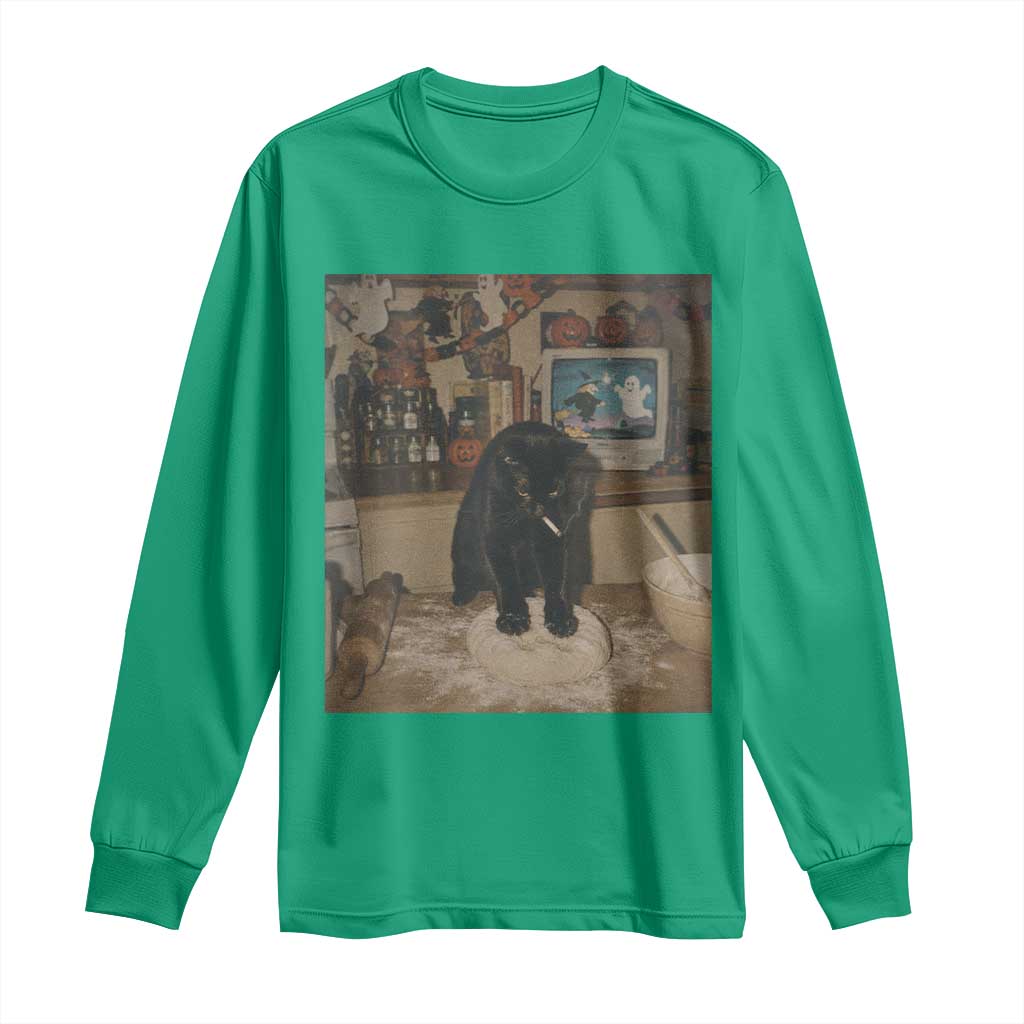 Spooky Biscuits Bakery Long Sleeve Shirt Funny Black Cat Halloween Gift